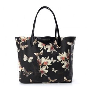 Givenchy Coated Canvas Magnolia and Moth Medium Antigona Tote